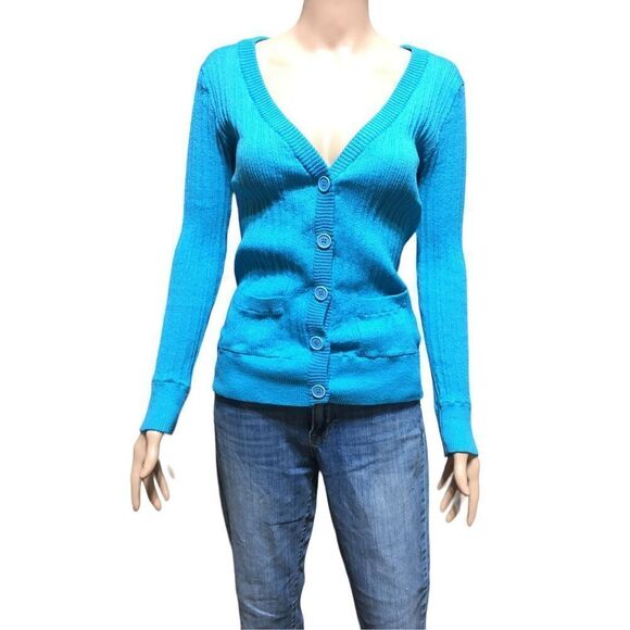 Vintage Women’s Long Sleeve Cardigan Sweater M - Picture 1 of 7
